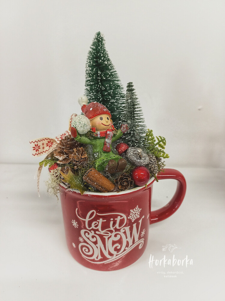 Karácsonyi bögre gyermekkel