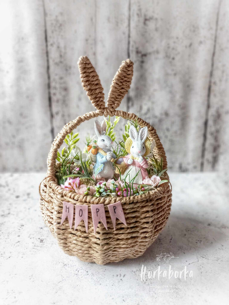 Nyuszis fonottkosár